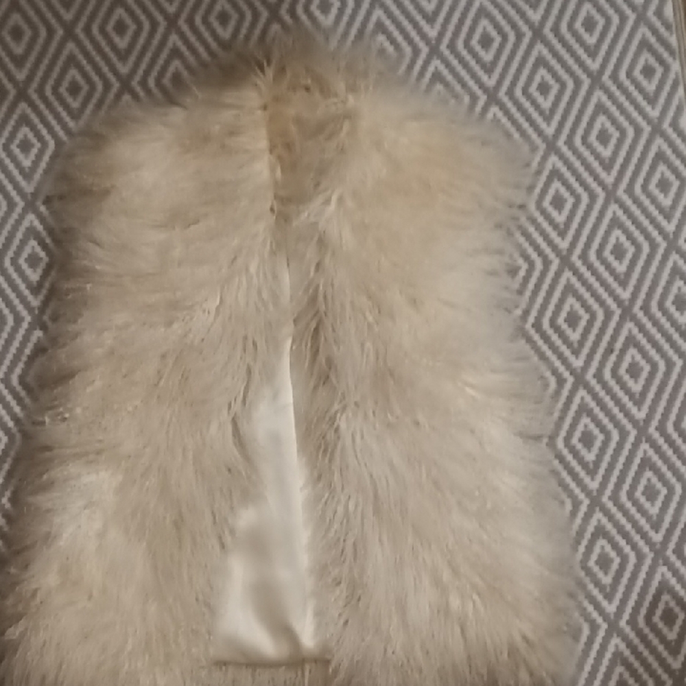 Cream Tibet Lamb Fur Vest